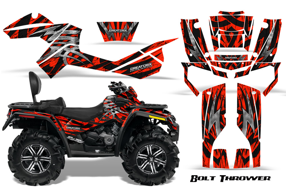 Can-Am Outlander MAX Graphics Kit Bolt Thrower Red